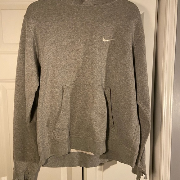 Grey Vintage Nike Distressed Hoodie Medium - Picture 1 of 6